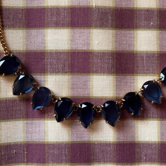 J. Crew Blue Stone Necklace Teardrop Shape - 20" - Picture 6 of 7
